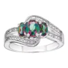 Gemminded Sterling Silver Mystic Topaz & White Topaz Accent Ring