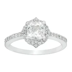 Gemminded Sterling Silver Lab-Created White Sapphire Ring