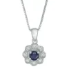 Gemminded Sterling Silver Sapphire & Diamond Accent Pendant Necklace 2 Gemminded Sterling Silver Sapphire & Diamond Accent Pendant Necklace -Gemminded Jewelry 4533866