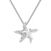 Gemminded Sterling Silver 1/10 Carat T.W. Diamond Starfish Pendant Necklace -Gemminded Jewelry 4534154