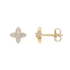 Gemminded 10k Gold 1/6 Carat T.W. Diamond Flower Stud Earrings 1 Gemminded 10k Gold 1/6 Carat T.W. Diamond Flower Stud Earrings -Gemminded Jewelry 4540799