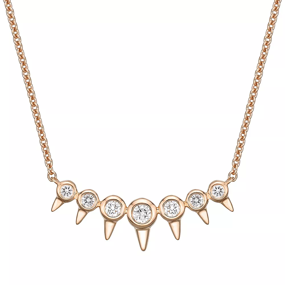 Gemminded 10k Gold 1/6 Carat T.W. Diamond Pendant Necklace 3 Gemminded 10k Gold 1/6 Carat T.W. Diamond Pendant Necklace