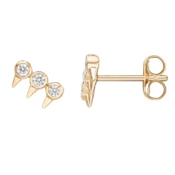 Gemminded 10k Gold 1/6 Carat T.W. Diamond Stud Earrings