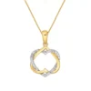 Gemminded 18k Gold Over Sterling Silver Diamond Accent Interlocked Hearts Pendant Necklace -Gemminded Jewelry 4556923