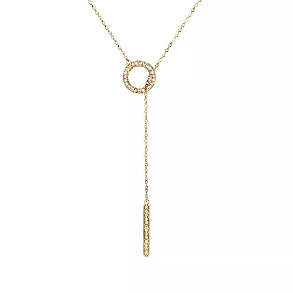 Gemminded 18k Gold Over Sterling Silver 1/4 Carat T.W. Diamond Y-Necklace 3 Gemminded 18k Gold Over Sterling Silver 1/4 Carat T.W. Diamond Y-Necklace