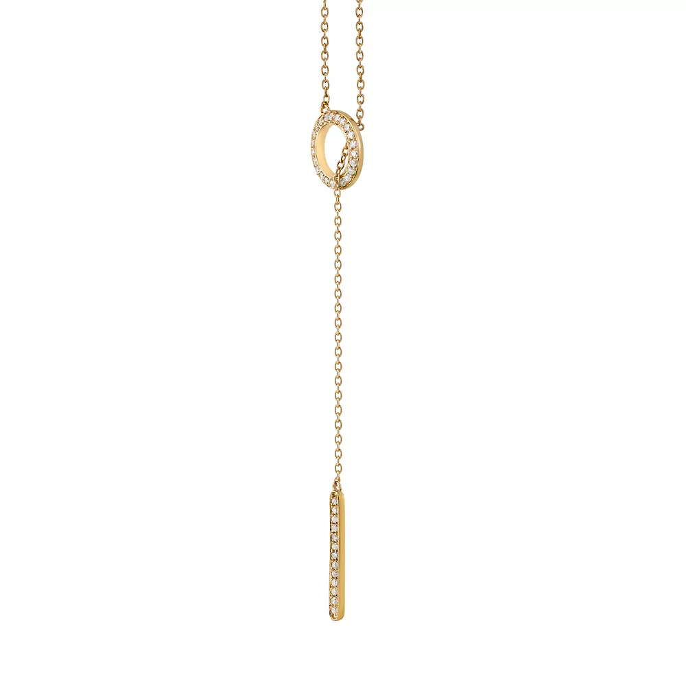 Gemminded 18k Gold Over Sterling Silver 1/4 Carat T.W. Diamond Y-Necklace 4 Gemminded 18k Gold Over Sterling Silver 1/4 Carat T.W. Diamond Y-Necklace - Image 2