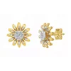 Gemminded 18k Gold Over Silver 1/8 Carat T.W. Diamond Daisy Stud Earrings