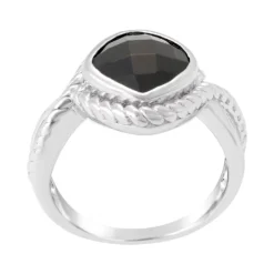 Gemminded Sterling Silver Black Onyx Ring -Gemminded Jewelry 4557101 ALT2