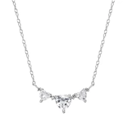 Gemminded Sterling Silver White Topaz & Diamond Accent Necklace