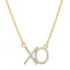 Gemminded 10k Gold 1/6 Carat T.W. Diamond XO Pendant Necklace -Gemminded Jewelry 4588196 14k Gold