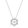Gemminded 10k Gold Diamond Accent Ship Wheel Pendant Necklace -Gemminded Jewelry 4588198 10k White Gold