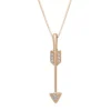 Gemminded 10k Gold Diamond Accent Arrow Pendant Necklace -Gemminded Jewelry 4588199 10k Rose Gold