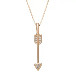 Gemminded 10k Gold Diamond Accent Arrow Pendant Necklace