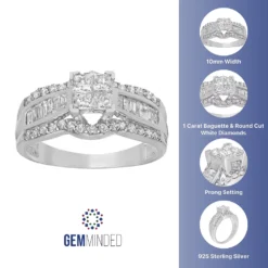 Gemminded 10k Gold 1 Carat T.W. Diamond Ring -Gemminded Jewelry 4588207 ALT5