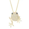 Gemminded 10k Gold 1/6 Carat T.W. Diamond Frog Pendant Necklace -Gemminded Jewelry 4588208