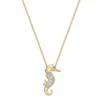 Gemminded 10k Gold Diamond Accent Seahorse Pendant Necklace 1 Gemminded 10k Gold Diamond Accent Seahorse Pendant Necklace -Gemminded Jewelry 4588214