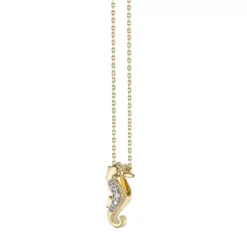 Gemminded 10k Gold Diamond Accent Seahorse Pendant Necklace 6 Gemminded 10k Gold Diamond Accent Seahorse Pendant Necklace -Gemminded Jewelry 4588214 ALT