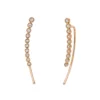 Gemminded 10k Rose Gold 1/3 Carat T.W. Diamond Crawler Earrings -Gemminded Jewelry 4588219