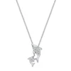 Gemminded 10k White Gold Diamond Accent Dolphin Pendant Necklace -Gemminded Jewelry 4588231