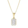Gemminded 10k Rose Gold 1/8 Carat T.W. Diamond Rectangle Pendant Necklace 1 Gemminded 10k Rose Gold 1/8 Carat T.W. Diamond Rectangle Pendant Necklace -Gemminded Jewelry 4588235