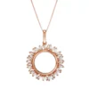 Gemminded 10k Rose Gold 1/4 Carat T.W. Diamond Sunburst Pendant Necklace 2 Gemminded 10k Rose Gold 1/4 Carat T.W. Diamond Sunburst Pendant Necklace -Gemminded Jewelry 4588239