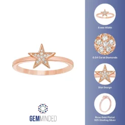 Gemminded Sterling Silver Diamond Accent Ring -Gemminded Jewelry 4635889 ALT5