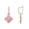 Gemminded Rose Gold Over Sterling Silver & Mother-Of-Pearl Flower Drop Earrings 2 Gemminded Rose Gold Over Sterling Silver & Mother-Of-Pearl Flower Drop Earrings -Gemminded Jewelry 4805823