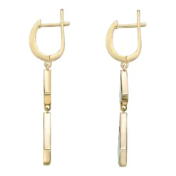 Gemminded Gold Over Sterling Silver Turquoise & Cubic Zirconia Double Drop Earrings -Gemminded Jewelry 4805851 ALT2