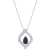 Gemminded 10k White Gold Sapphire & Diamond Accented Pendant Necklace -Gemminded Jewelry 4845421