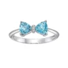 Gemminded Sterling Silver Blue Topaz & Diamond Accent Ring -Gemminded Jewelry 4849171
