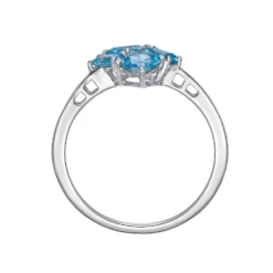 Gemminded Sterling Silver & Blue Topaz Ring -Gemminded Jewelry 4849179 ALT2