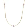Gemminded 18k Gold Over Silver Amethyst & White Topaz Necklace -Gemminded Jewelry 4849180