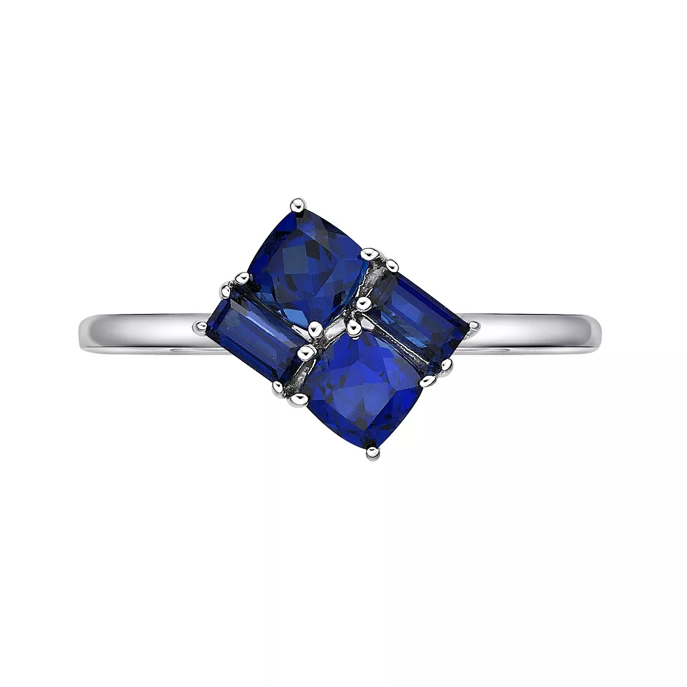Gemminded Sterling Silver & Lab-Created Sapphire Ring 5 Gemminded Sterling Silver & Lab-Created Sapphire Ring - Image 3