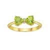Gemminded 18k Gold Plated Sterling Silver Heart-Shaped Peridot & Diamond Accented Ring 1 Gemminded 18k Gold Plated Sterling Silver Heart-Shaped Peridot & Diamond Accented Ring -Gemminded Jewelry 4849187