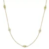 Gemminded 18k Gold Over Silver Peridot & White Topaz Station Necklace 2 Gemminded 18k Gold Over Silver Peridot & White Topaz Station Necklace -Gemminded Jewelry 4849188