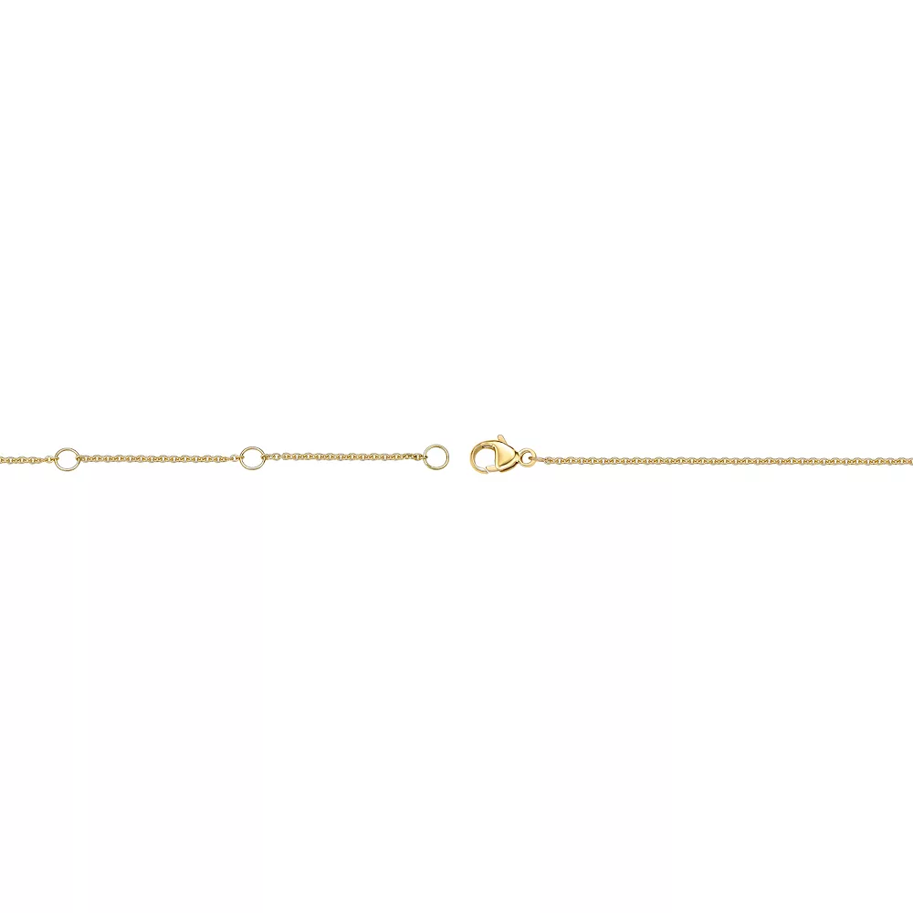 Gemminded 18k Gold Over Silver Blue Topaz & White Topaz Station Necklace 5 Gemminded 18k Gold Over Silver Blue Topaz & White Topaz Station Necklace - Image 3