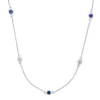 Gemminded Sterling Silver Lab-Created Blue Sapphire & Lab-Created White Sapphire Station Necklace 2 Gemminded Sterling Silver Lab-Created Blue Sapphire & Lab-Created White Sapphire Station Necklace -Gemminded Jewelry 4849194