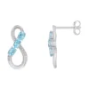 Gemminded Sterling Silver & Blue Topaz Figure-Eight Drop Earrings -Gemminded Jewelry 4849246