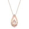 Gemminded 10k Rose Gold Morganite & Diamond Accent Pendant Necklace -Gemminded Jewelry 4863203