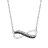 Gemminded 10k White Gold 1/6 Carat T.W. Black & White Diamond Necklace -Gemminded Jewelry 5062364