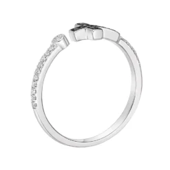 Gemminded Sterling Silver 1/8 Carat T.W. Blue & White Diamond Cross Ring 7 Gemminded Sterling Silver 1/8 Carat T.W. Blue & White Diamond Cross Ring -Gemminded Jewelry 5062427 ALT