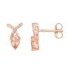 Gemminded 10k Rose Gold Morganite & Diamond Accent Stud Earrings -Gemminded Jewelry 5062581