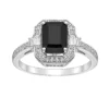 Gemminded Sterling Silver Black Onyx Emerald-Cut Ring -Gemminded Jewelry 5283954