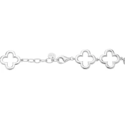 Gemminded Sterling Silver Black Onyx Clover Bracelet 8 Gemminded Sterling Silver Black Onyx Clover Bracelet -Gemminded Jewelry 5283960 ALT2