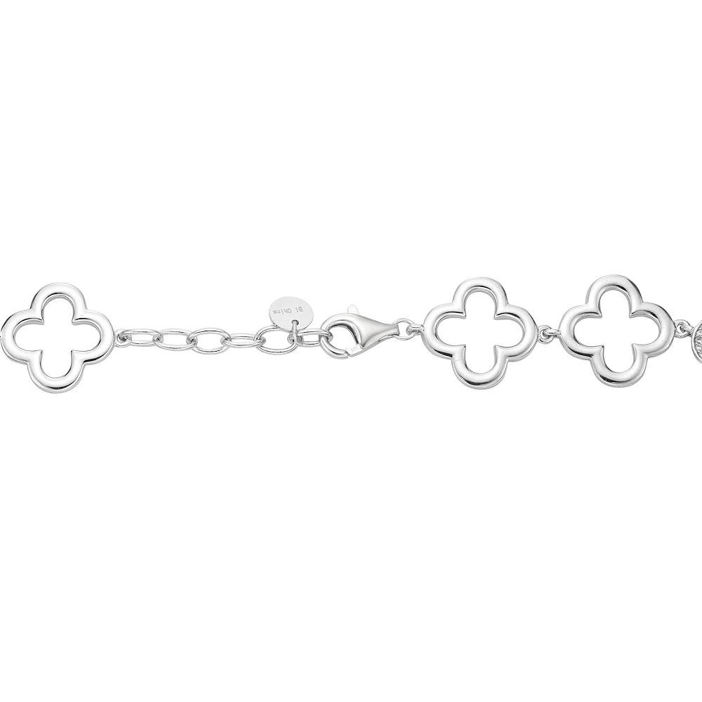 Gemminded Sterling Silver Black Onyx Clover Bracelet 5 Gemminded Sterling Silver Black Onyx Clover Bracelet - Image 3