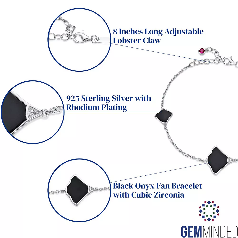Gemminded Sterling Silver Black Onyx Bracelet 6 Gemminded Sterling Silver Black Onyx Bracelet - Image 4
