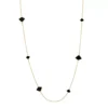Gemminded Sterling Silver 14K Gold Plated Black Onyx Necklace 2 Gemminded Sterling Silver 14K Gold Plated Black Onyx Necklace -Gemminded Jewelry 5283966