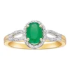 Gemminded 10k Gold 1/10 Carat T.W. Diamond & Emerald Ring -Gemminded Jewelry 5300733