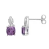 Gemminded Sterling Silver Lab-Created Alexandrite & Diamond Accent Earrings 1 Gemminded Sterling Silver Lab-Created Alexandrite & Diamond Accent Earrings -Gemminded Jewelry 5466443