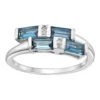 Gemminded Sterling Silver London Blue & White Topaz Overlap Ring -Gemminded Jewelry 5466481